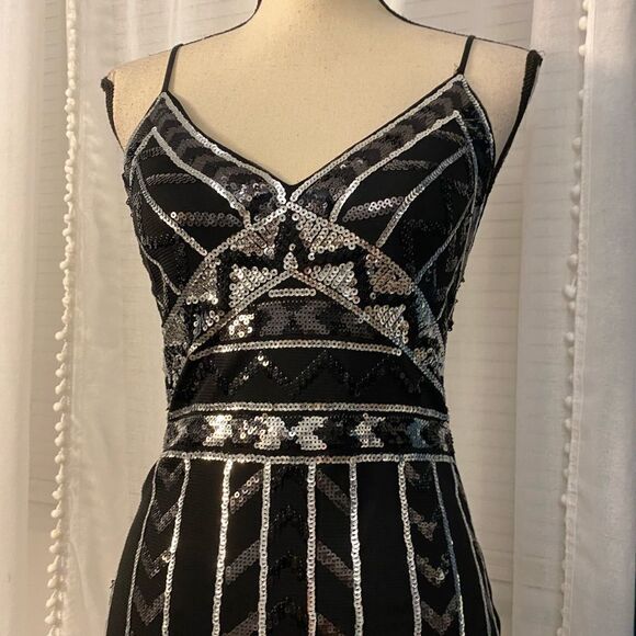 Express sequinned dress, XS - Picture 3 of 10